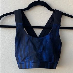 Lululemon black and blue sports bra